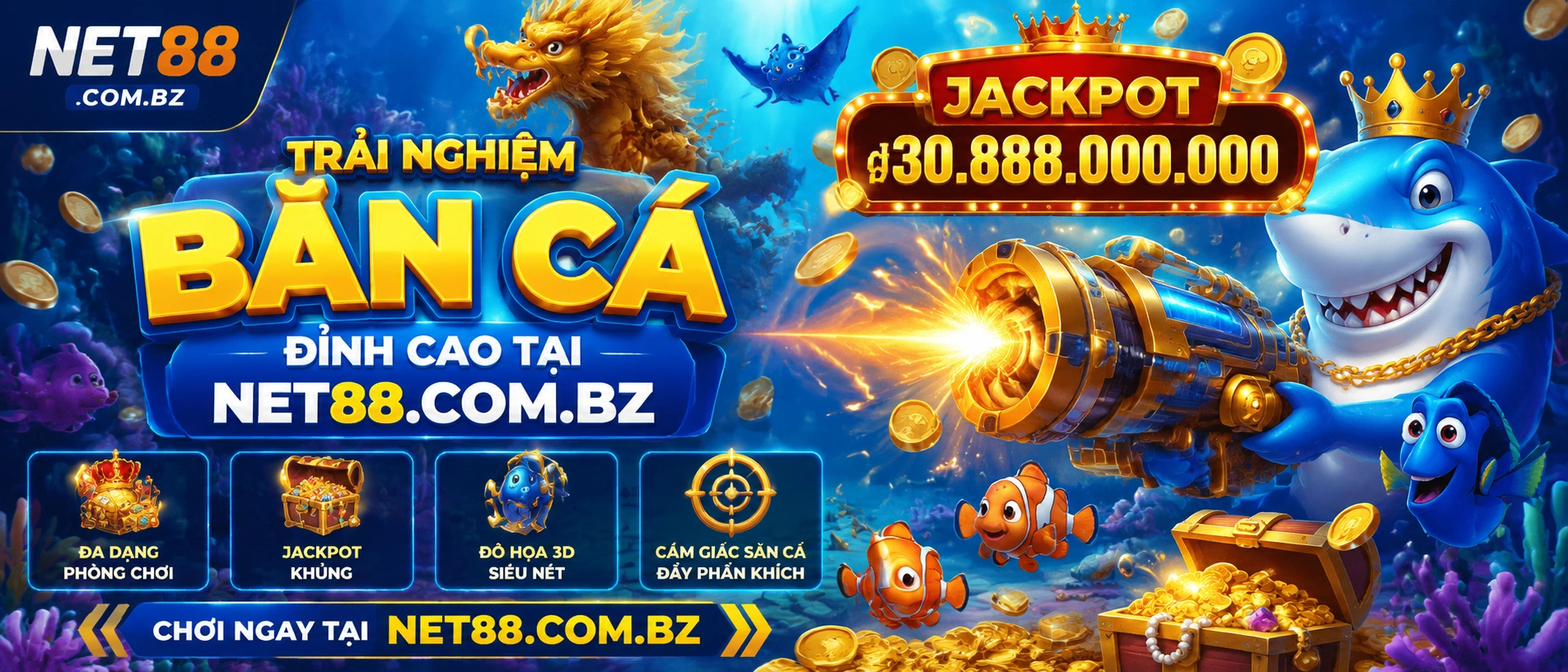 Bắn Cá Net88 giao diện phòng